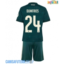 Camisa de time de futebol Real Madrid Denzel Dumfries #24 Replicas 2º Equipamento Infantil 2026-27 Manga Curta (+ Calças curtas)